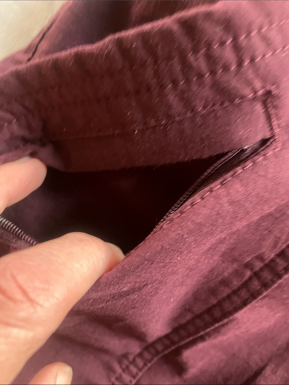 Title Nine 7" Big B Women's Plum/Burgundy Brash ripstop Hiking Shorts size 6 - Picture 5 of 12